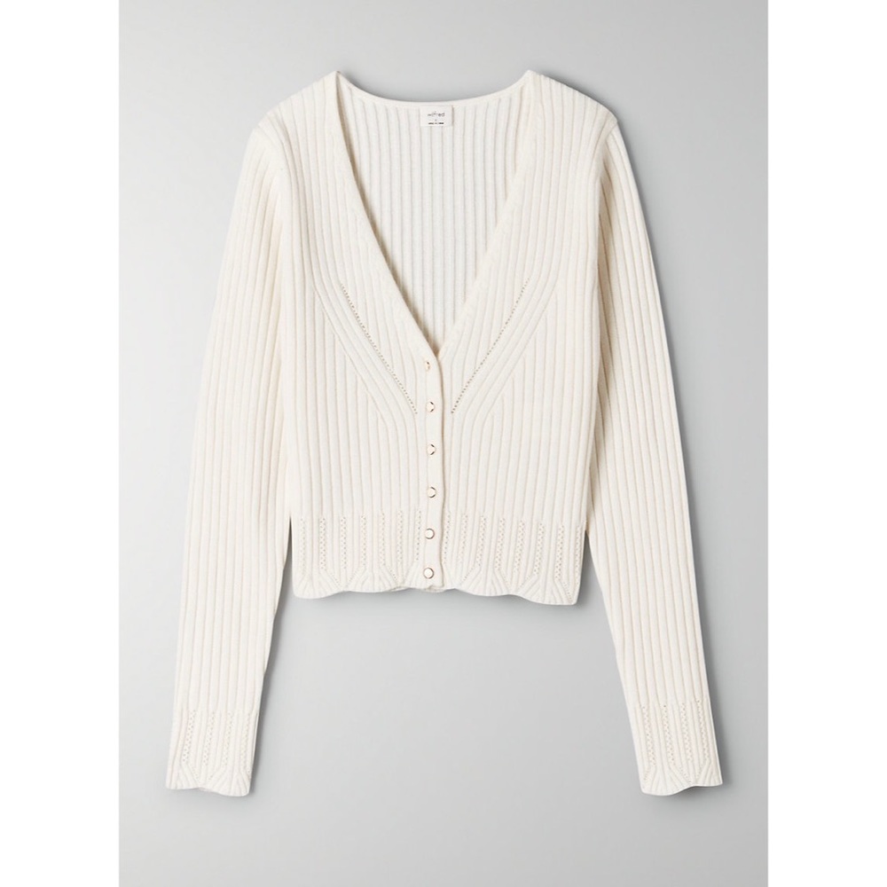 Aritzia Evie Cardigan White XS